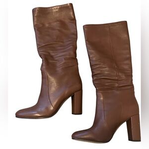 🆕 Vince Camuto Sessily High Boots size 7 WARM OAK BROWN